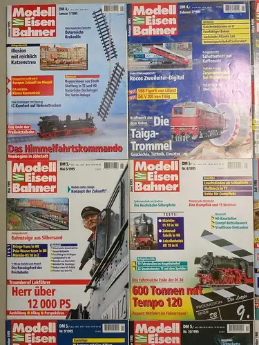 Modelleisenbahner 1995, Heft 1-12, Zeitschrift, Modelleisenbahn, Modellbau