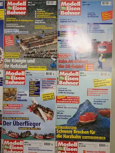 Modelleisenbahner 1995, Heft 1-12, Zeitschrift, Modelleisenbahn, Modellbau