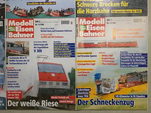 Modelleisenbahner 1995, Heft 1-12, Zeitschrift, Modelleisenbahn, Modellbau