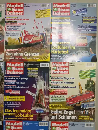 Modelleisenbahner 1997, Heft 1-12, Zeitschrift, Modelleisenbahn, Modellbau