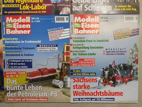 Modelleisenbahner 1997, Heft 1-12, Zeitschrift, Modelleisenbahn, Modellbau