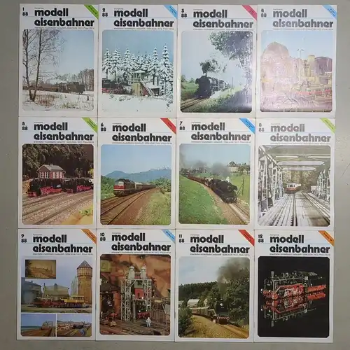 Modelleisenbahner 1988, Heft 1-12, transpress, Zeitschrift, Modelleisenbahn