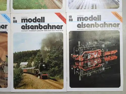 Modelleisenbahner 1988, Heft 1-12, transpress, Zeitschrift, Modelleisenbahn
