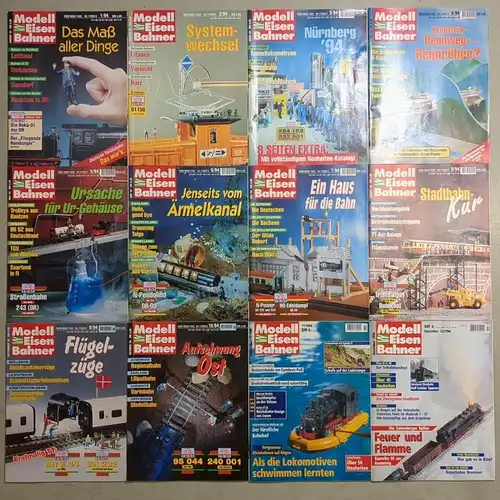 Modelleisenbahner 1994, Heft 1-12, Zeitschrift, Modelleisenbahn, Modellbau