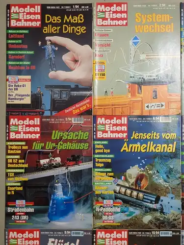 Modelleisenbahner 1994, Heft 1-12, Zeitschrift, Modelleisenbahn, Modellbau