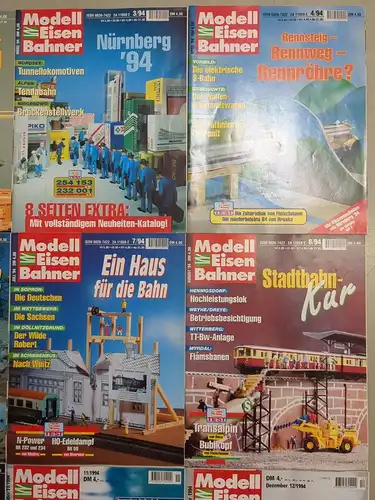 Modelleisenbahner 1994, Heft 1-12, Zeitschrift, Modelleisenbahn, Modellbau