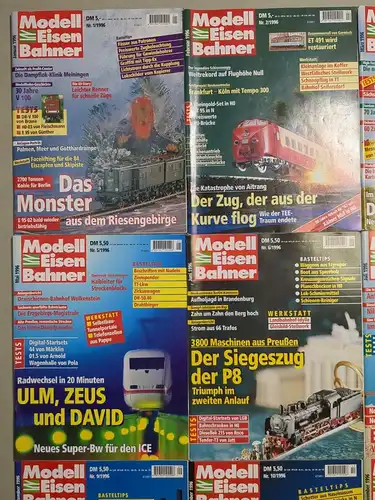 Modelleisenbahner 1996, Heft 1-12, Zeitschrift, Modelleisenbahn, Modellbau