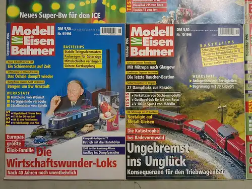 Modelleisenbahner 1996, Heft 1-12, Zeitschrift, Modelleisenbahn, Modellbau