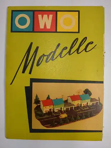Katalog: OWO-Modelle, 1963, OWO-Spielwaren, Olbernhau, Modellbau, gebraucht, gut