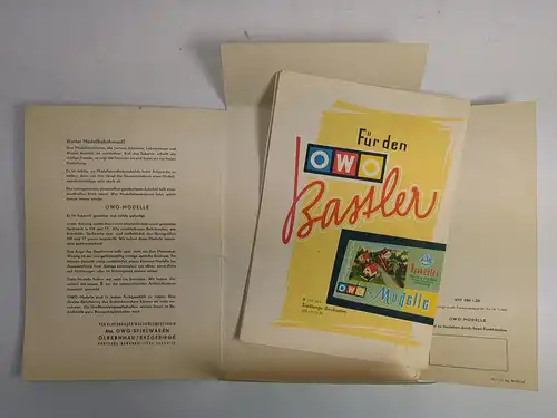 Katalog: OWO-Modelle, 1963, OWO-Spielwaren, Olbernhau, Modellbau, gebraucht, gut