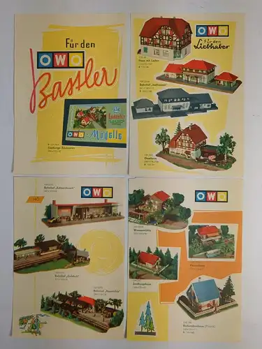 Katalog: OWO-Modelle, 1963, OWO-Spielwaren, Olbernhau, Modellbau, gebraucht, gut