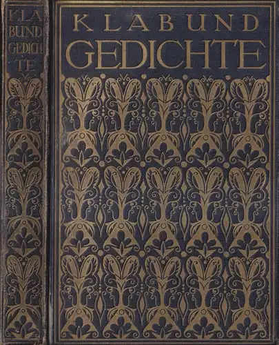 Buch: Klabund, Gedichte, 1926, J. M. Spaeth, Berlin, gebraucht, gut, Frontispiz