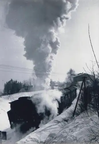 5 Original Schwarzweißfotos Dampflok 94 2105-8, Bahnhof Eibenstock unt Bf, 1975