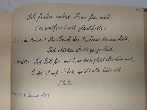 Buch: Helga oder die drei letzten Nächte, Brokus, Heinrich, 1953, Handschrift