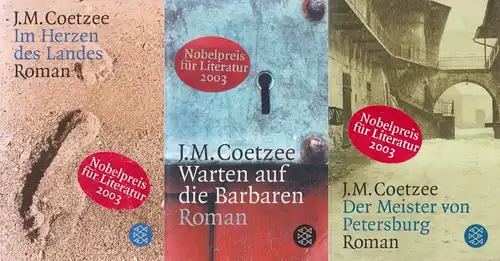 3 Bücher J. M. Coetzee: Im Herzen des Landes, Barbaren, Meister von Petersburg