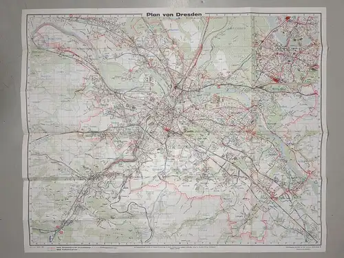 Stadtplan: Stadtplan Dresden von 1930 mit Straßenverzeichnis, anonym, gut