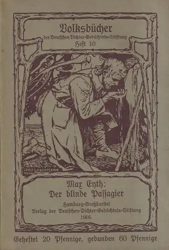 Buch: Der blinde Passagier, Max Eyth, 1905, Volksbücher Heft 10, gebraucht, gut