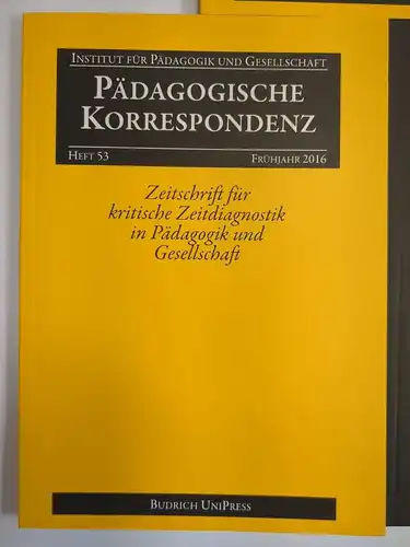 7 Hefte Pädagogische Korrespondenz Nr. 47/49/52/53/54/56/58, 2013-2018, Budrich