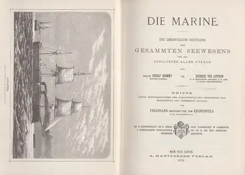 Buch: Die Marine. Brommy, R. / Littrow, Heinrich v., 1982, Schünemann, Reprint