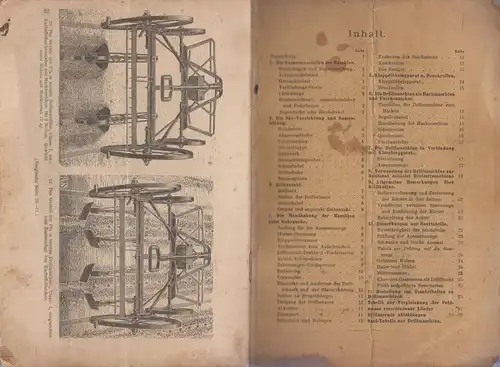 Heft: Gebrauchs-Anweisung zu Rud. Sack's Drillmaschinen Classe IV, 1900, Leipzig