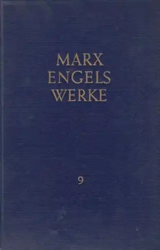 Buch: Werke. Band 9, Marx, Karl / Engels, Friedrich. 1960, Dietz Verlag