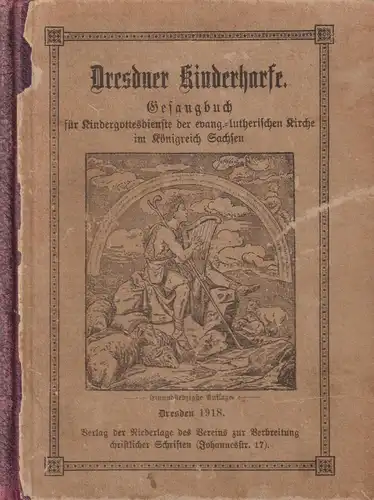 Buch: Dresdner Kinderharfe. 1918, Verein zur Verbreitung christlicher Schriften