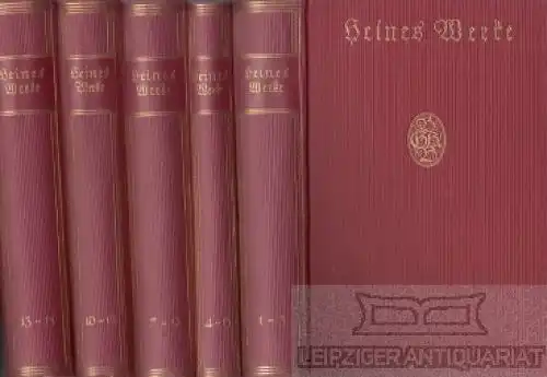 Buch: Heines Werke in fünzehn Teilen, Friedemann, Hermann, Helene Hermann u.a