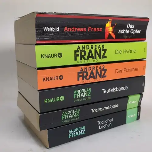 6 Bücher Julia-Durant-Reihe, Andreas Franz, Hyäne, Panther, Todesmelodie ...