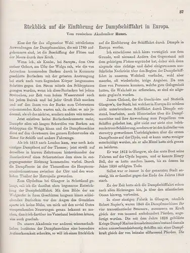 Buch: Rückblick auf die Einführung der Dampfschifffahrt in Europa, 1866. (Kopie)