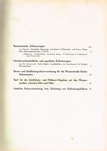 Buch: Karten des Großschiffahrtsweges Berlin-Stettin, ca. 1914, Gea Verlag