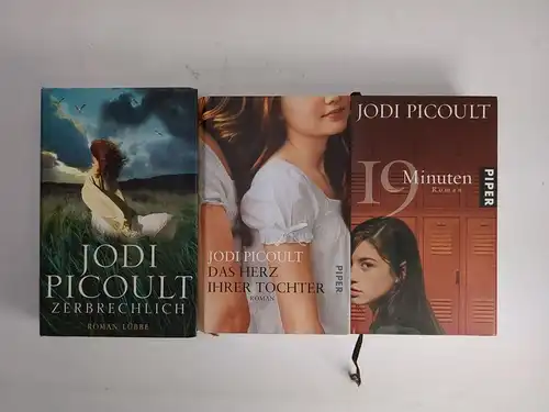 3 Bücher Jodi Picoult: Zerbrechlich; Das Herz ihrer Tochter; 19 Minuten, 3 Bände