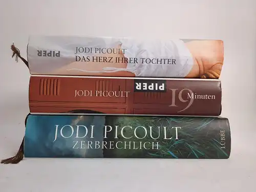 3 Bücher Jodi Picoult: Zerbrechlich; Das Herz ihrer Tochter; 19 Minuten, 3 Bände