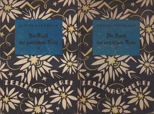 Buch: Die Kunst der politischen Rede I + II, Gustav Herrmann, 1920, Dürr & Weber