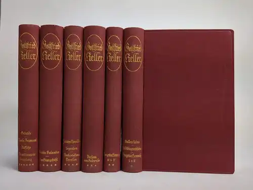 Buch: Gottfried Kellers gesammelte Werke, Reclam Verlag, 1922, 6 Bände