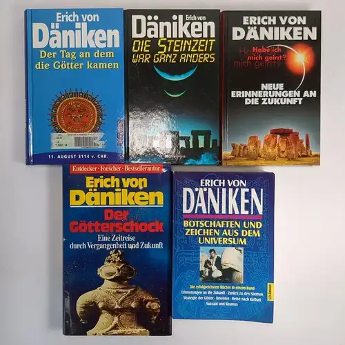 5 Bücher Erich von Däniken, Götterschock, Universum, Steinzeit, Zukunft ...