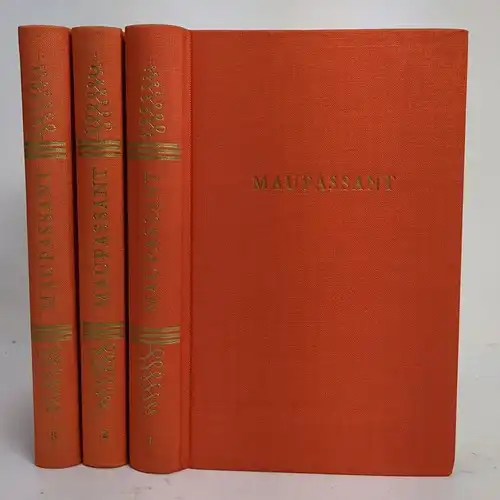 Buch: Meisternovellen, Band 1-3, Guy de Maupassant, 1962, Aufbau Verlag, 3 Bände