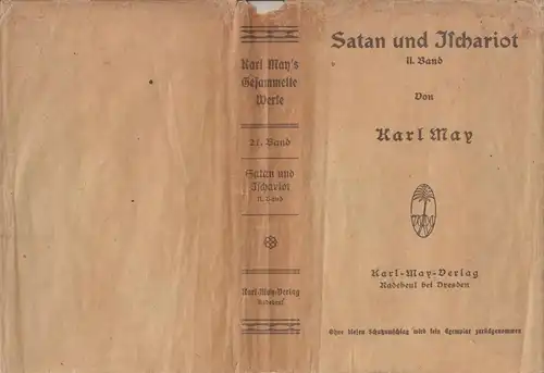 Schutzumschlag: Satan und Ischariot Band II. May, Karl, Karl-May-Verlag