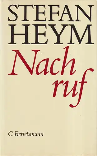 Buch: Nachruf, Heym, Stefan. 1988, C. Bertelsmann Verlag, gebraucht, gut 321533