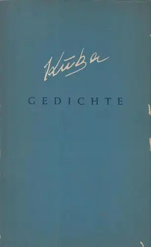 Buch: Gedichte, KUBA, 1952, Verlag Volk und Welt, gebraucht, gut, signiert