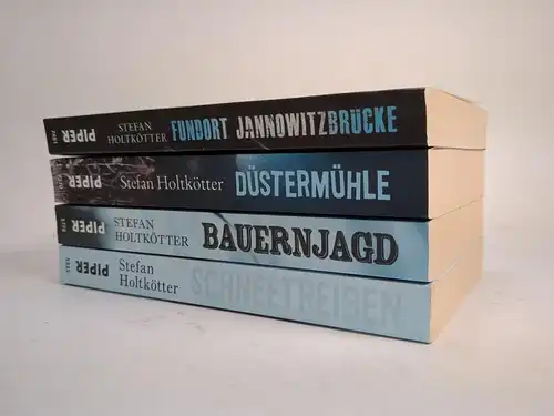 4 Bücher Stefan Holtkötter: Schneetreiben; Bauernjagd; Düstermühle; Fundort ...