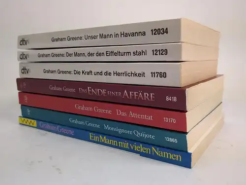 7 Romane Graham Greene, Eiffelturm, Havanna, Affäre, Attentat, Quijote, Kraft...