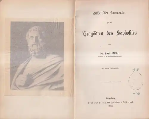 Buch: Ästhetischer Kommentar zu den Tragödien Sophokles, Müller, 1904, Schöningh