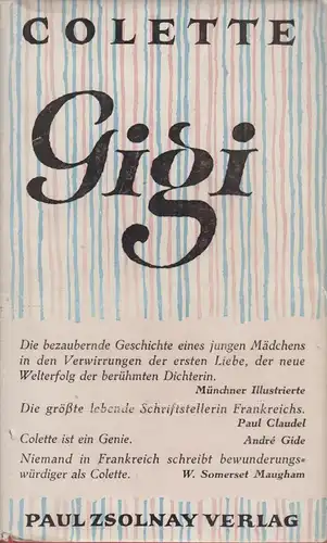 Buch: Gigi, Colette. 1953, Paul Zsolnay Verlag, gebraucht, gut