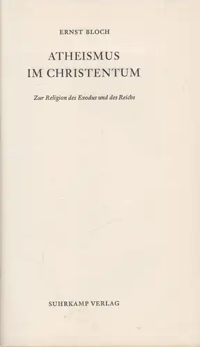 Buch: Atheismus im Christentum, Bloch, Ernst, 1968, Suhrkamp Verlag