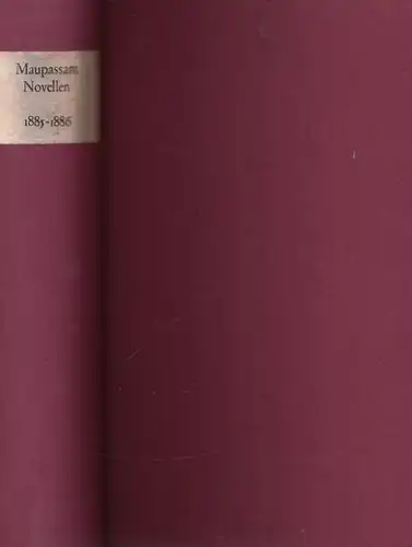 Buch: Novellen 1885-1886, Maupassant, Guy de, 1988, Buchclub 65, gebraucht, gut