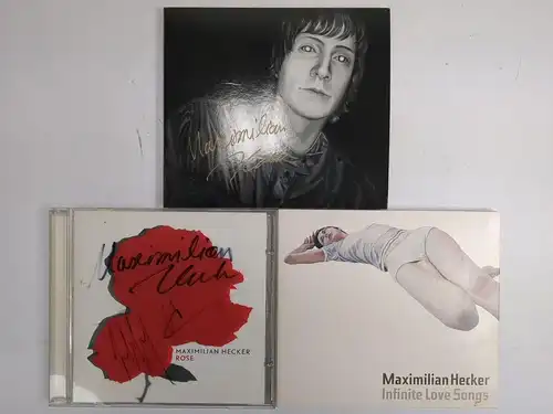 3 CDs Maximilian Hecker: Rose, Lady Sleep, Infinite Love Songs, 2 CDs signiert