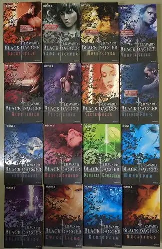 16 Bücher The Black Dagger Brotherhood, J. R. Ward, Heyne, Vampir, Mond, Blut...