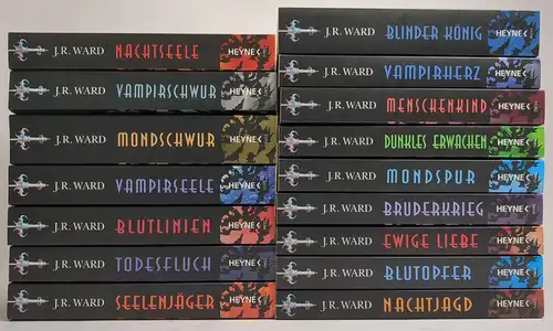 16 Bücher The Black Dagger Brotherhood, J. R. Ward, Heyne, Vampir, Mond, Blut...