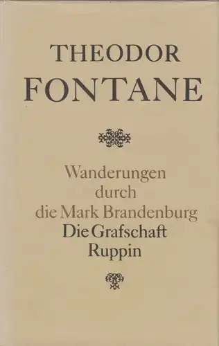 Buch: Wanderungen durch die Mark Brandenburg, Fontane, Theodor. 1987 9029