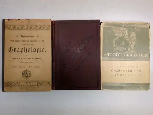 12 Bücher Graphologie, Handschrift, Charakter, Schriftkunde, Lehrbuch ...